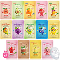 KONEUK 28-pack fruit masks assortment for daily hydration