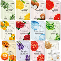 KONEUK 60-pack collagen masks packaging, gift-ready skincare set.