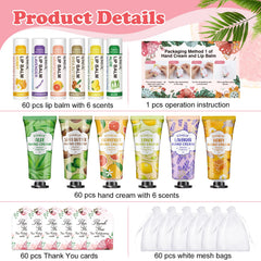 KONEUK 60-pack lip balm bulk set in six scents for gifting