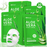 KONEUK Aloe Vera Face Mask 30-pack packaging for bulk hydration
