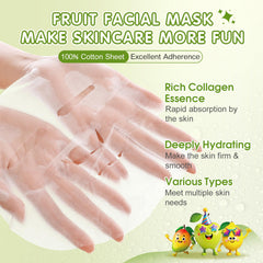 KONEUK fruit cartoon design mask focuses on playful spa moments that kids love