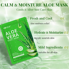 KONEUK Aloe Vera mask used after sun exposure for relief