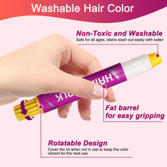 KongJuntzd washable chalk on blonde hair reveals bright color and sparkle.