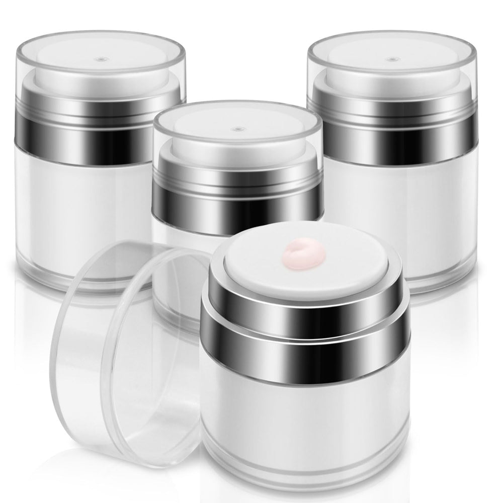 Konosnd airless pump jar 1oz front demonstrates precise dosing to preserve creams on the go.