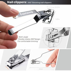 Konovo nail clippers with catcher prevent nail splatter during clipping.