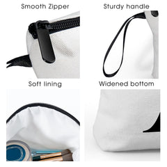 KONSOM travel makeup bag interior roomy for phones, keys, and cosmetics