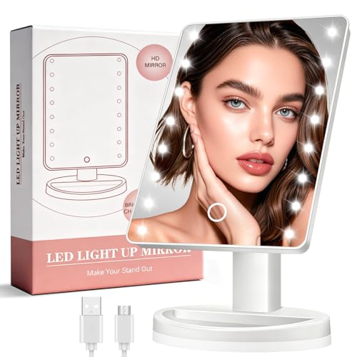KOOKIN lighted makeup mirror with 16 LEDs for precise makeup application