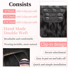 KooKaStyle six-inch three-clip weft for secure fit