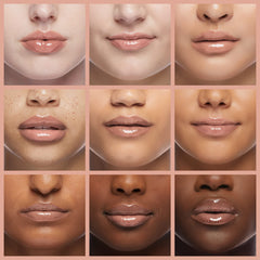 Kopari Coconut Lip Glossy shea butter and coconut oil illustration emphasizes clean, skin-loving ingredients.