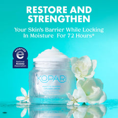 Kopari hyaluronic-acid focus image underlines deep hydration and moisture retention.