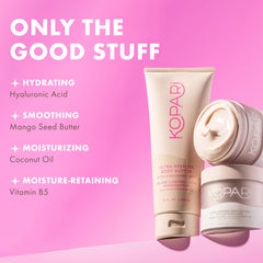 Kopari Jumbo Ultra Restore Butter coconut scent mood-enhancing tropical notes during self-care