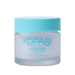 Kopari Moisture Whipped Ceramide Cream tub closeup showing long-lasting hydration.