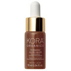 KORA Organics Turmeric Glow Drops bottle for a radiant, hydrated complexion.