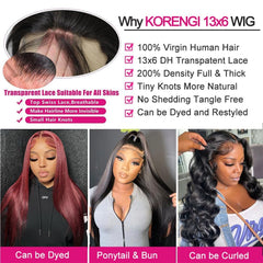 KORENGI tiny knots natural hairline with baby hair enhances realism