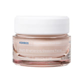 KORRES Wild Rose Night Cream jar closeup showing rich texture for overnight hydration.