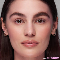 Kosas Air Brow Tinted Gel wand during brow-application for defined fullness