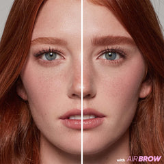 Kosas Air Brow application on brow demonstrates controlled, high-payoff tint