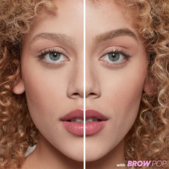 Kosas Brow Pop longwear finish on brows without smudging