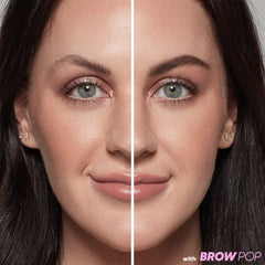 Kosas Brow Pop Spoolie blends color and smooths brows.