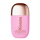 Kosas DreamBeam sunscreen application highlights SPF 40 for a smooth makeup base.