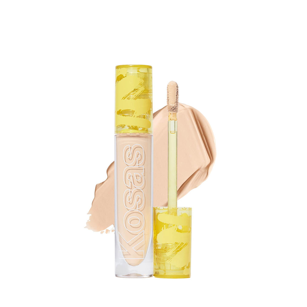 Kosas Revealer Concealer Tone 03 W bottle application for natural coverage.