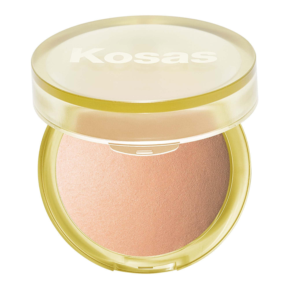 Kosas Sun Show Glowy Warmth bronzer pan with creamy, blendable bronze finish.