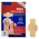 Kosimi Nail Patches overnight-application closeup showing easy nightly repair.