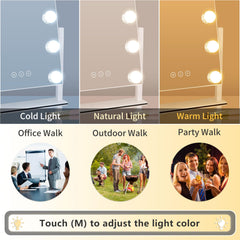 Kotdning detachable 10x magnifying mirror for precise eye makeup and detailing