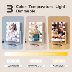 Kotdning vanity mirror detachable 10x magnifier for precise makeup details