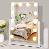 Kotdning vanity mirror with 12 bulbs for studio-quality makeup lighting