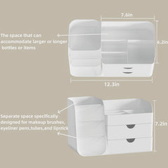 KQJS Makeup Organizer clear drawers showcase lipsticks and cosmetics for easy selection.