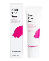 KraveBeauty Beet The Sun SPF 40 bottle close-up, lightweight daily protection