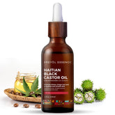 KREYÒL ESSENCE 2 Oz Haitian Black Castor Oil bottle front view, highlighting fuller brows and lash health.