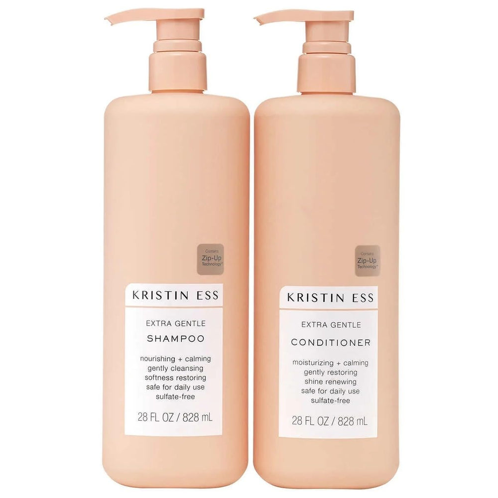 Kristin Ess Extra Gentle Shampoo bottle front for daily cleansing and soft hair.
