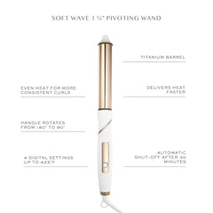 Kristin Ess Hair rotate-handle curling wand showing 90-degree angle for easier styling
