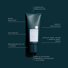 Kristin Ess scalp scrub application on scalp shows direct-use for detox and balance