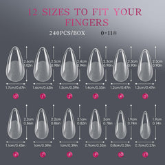 krofaue almond nail tips ready to apply without filing saving time