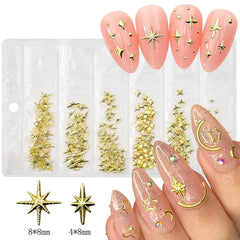 KRTBKR star rhinestones 3D design adds depth to manicure