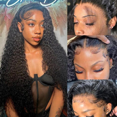 Ksflaae Water Wave 13x6 lace-front wig close-up shows natural hairline for daily wear.