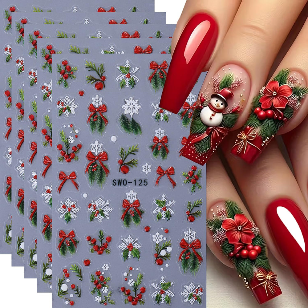 KSTBJN Christmas nail stickers pack deliver festive patterns for quick holiday manicures