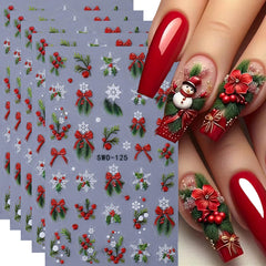 KSTBJN Christmas nail stickers pack deliver festive patterns for quick holiday manicures