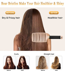 KTKUDY Detangling Brush vented design close-up aiding quick hair drying.