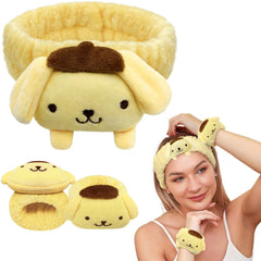 Kugiter cute spa headband keeps hair away from face during washing.