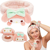 Kugiter headband pink microfiber keeps hair away during washing or makeup.