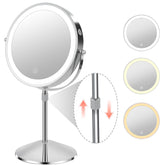 KuMers lighted makeup mirror 10X magnification for precise brows and eyeliner