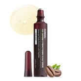 KUNDAL Hair Loss Serum Roll-On compact bottle demonstrating caffeine-energized roots for daily scalp care.