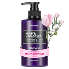 KUNDAL Honey & Macadamia conditioner bottle-front showing sleek packaging for easy conditioning