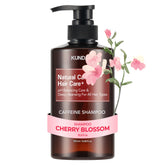 KUNDAL Korean Caffeine Scalp Shampoo bottle in Cherry Blossom for refreshed scalp