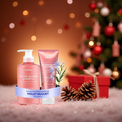 KUNDAL Protein Bonding Conditioner bottle showing nourishing, frizz-control benefits.