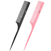 Kunihiko rat tail comb 2pcs dual-tone for easy parting and styling